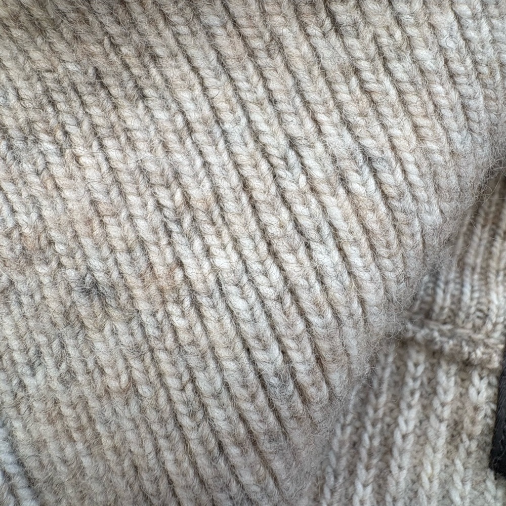 H&M Light khaki/gray Knit Zip-Up sweater jacket - Picture 8 of 9
